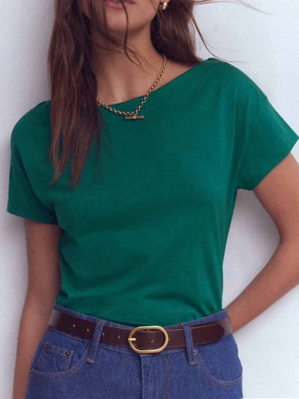 NWOT Boden Supersoft Boat Neck Tee
